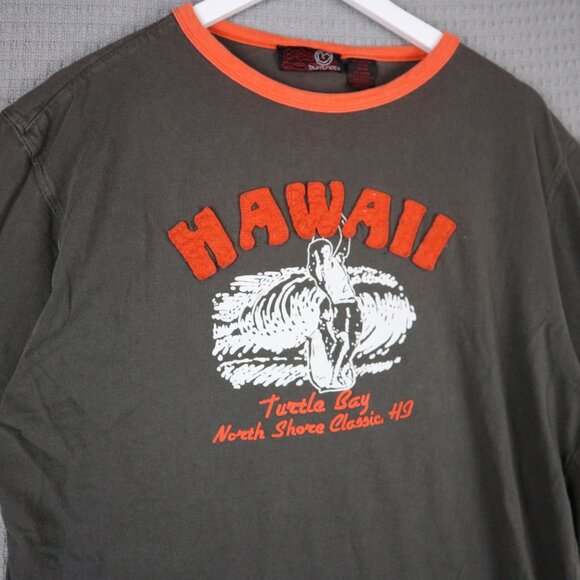 Y2K Burnside Two Tone Hawaii Shirt Tee - Picture 3 of 8